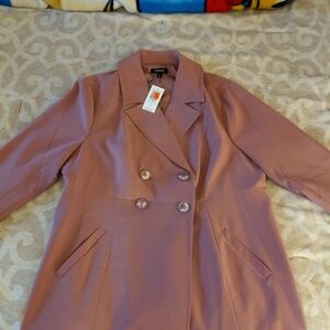 Torrid Mauve Double-Breasted Blazer